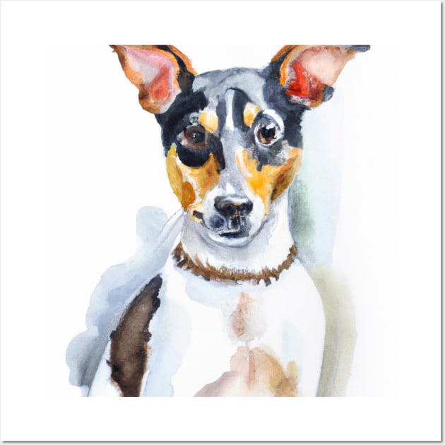 Rat Terrier Watercolor - Dog Lovers Wall Art by Edd Paint Something